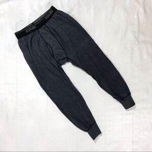 KOMBI Kids Warm Base Layer Bottoms Charcoal Gray Sz S